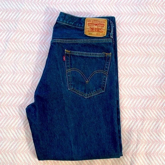 Levi's 505 Regular Fit Men's Jeans 36x30 Dark Wash - Picture 3 of 8